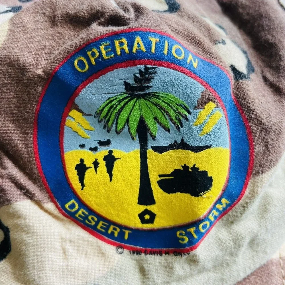 Operation Desert Storm 1990 Made in USA Camo SnapBack Hat Cap